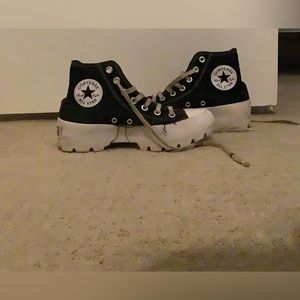 Converse CTAS Lugged 2.0 Hi Black White Platform Sneaker